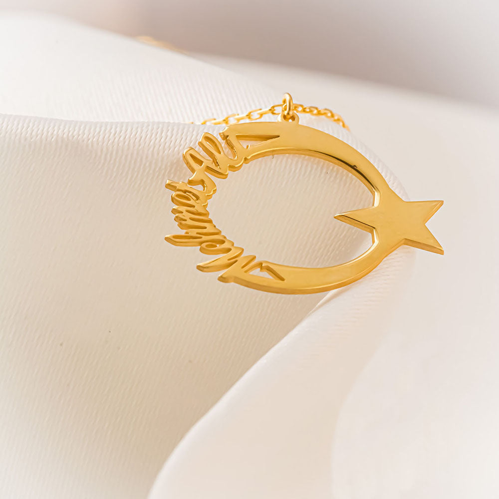 Ay Yıldız İsimli Kolye - Forse Zincirli