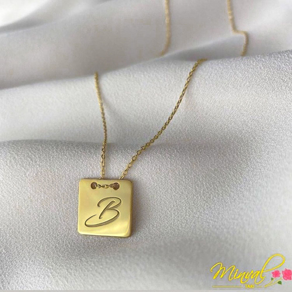 Harfli Madalyon Kolye - Forse Zincirli