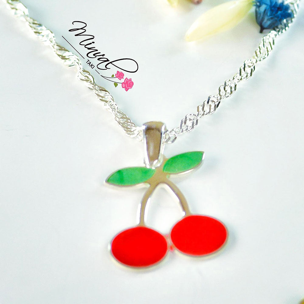 Kiraz Kolye - Burgu Zincirli