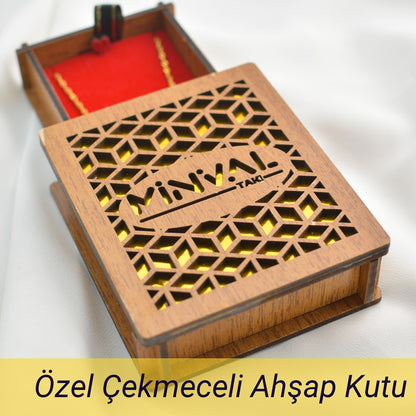 Ahşap Hediye Takı Kutusu & Anı Notu